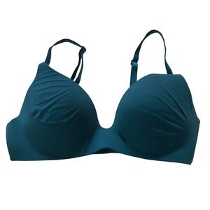 Victoria's Secret Wireless Lightly Lined T-Shirt Bra Teal Blue 32C
